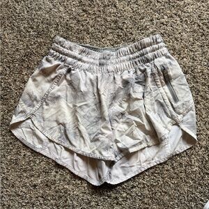 lululemon athletica White and Light Gray Athletic Shorts